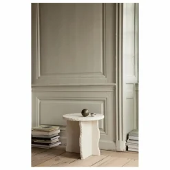 Ferm Living Table d'appoint Mineral en marbre de Bianco Curia | Blanc Best