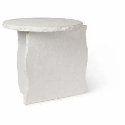 Ferm Living Table d'appoint Mineral en marbre de Bianco Curia | Blanc Best
