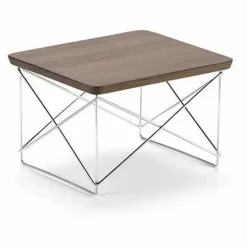 Vitra Table d'appoint Occasional LTR - Piétement chromé - Charles & Ray Eames | Noyer Hot