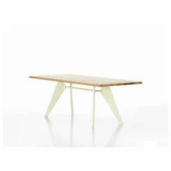 Vitra Tables, Bureaux|Table EM - piètement Écru - Jean Prouvé |