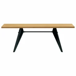 Outlet Vitra Table EM - piètement noir - Jean Prouvé | Chêne