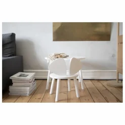 Nofred Table en chêne Souris | Blanc Outlet
