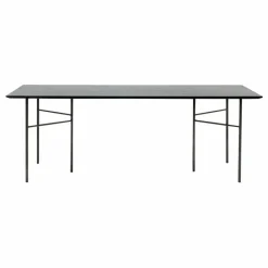 Ferm Living Table rectangulaire Mingle en bois FSC, pieds métal | Noir New