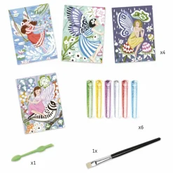 Djeco Tableau à pailleter La douceur des fées