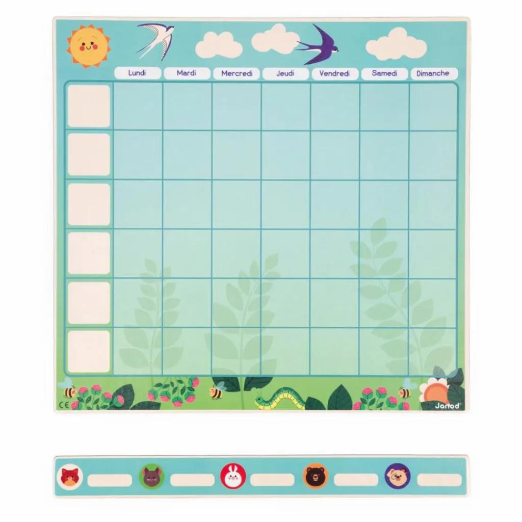 Janod Tableau d'organisation Multicolore Best