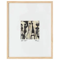 HKliving Déco Murale, Papier Peint|Tableau encadré Funky Ninja's