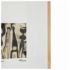 HKliving Déco Murale, Papier Peint|Tableau encadré Funky Ninja's