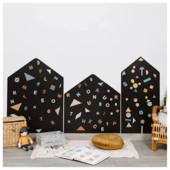 Ferflex Tableau magnétique «  Ma ville » et son jeu de 21 formes géométriques