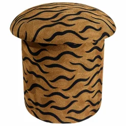Doing Goods Tabouret brodé Maya Tiger |