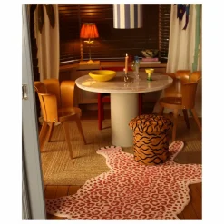 Doing Goods Tabouret brodé Maya Tiger |