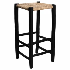Cosydar Tabouret de bar en bois peint et palme |
