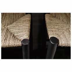 Cosydar Tabouret de bar en bois peint et palme |