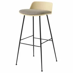& Tradition Chaises, Tabourets, Bancs|Tabouret de bar Rely AW87 low, Piètement noir |