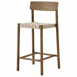 & Tradition Chaises, Tabourets, Bancs|Tabouret de bar sangles naturelles 65 cm Betty TK12 en chêne huilé fumé |