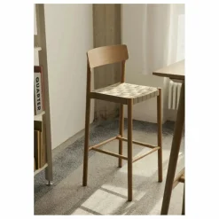 Clearance & Tradition Tabouret de bar sangles naturelles 75 cm Betty TK15 en | Chêne