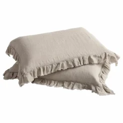 Maison de Vacances Taie d'oreiller Boho en Lin Lavé | Naturel Clearance