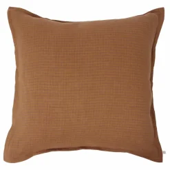 Gabrielle Paris Taie d'oreiller en lin lavé vichy | Vieux Rose Online