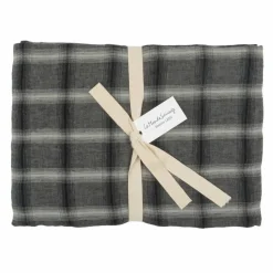 Clearance Le Monde Sauvage Taie d'oreiller Highlands en lin lavé | Gris foncé