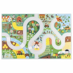 Janod Tapis avec circuit Campagne - Cross Roads Multicolore Sale