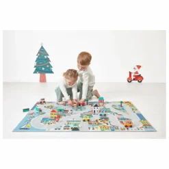 Janod Garages, Circuits|Tapis avec circuit Ville - Cross Roads