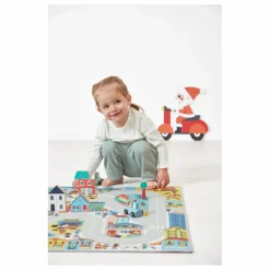 Janod Garages, Circuits|Tapis avec circuit Ville - Cross Roads