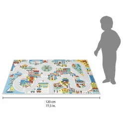 Janod Garages, Circuits|Tapis avec circuit Ville - Cross Roads