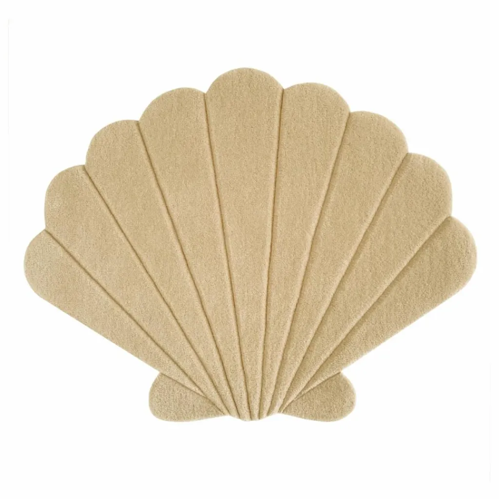 Best Maison Deux Tapis Coquillage en laine | Sable
