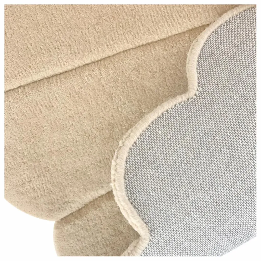 Best Maison Deux Tapis Coquillage en laine | Sable