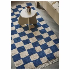 Ferm Living Kids Tapis damier Mara | Bleu Discount