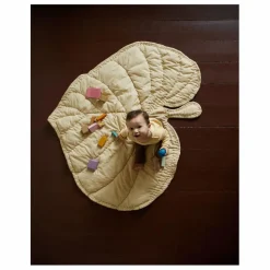Nofred Tapis d'éveil Feuille en coton bio | Beige Online