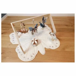 Hot Cam Cam Tapis d'éveil Papillon | Ecru