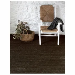 New Nanimarquina Tapis Earth en jute, Ariadna Miquel | Noir