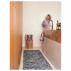 La cerise sur le gâteau Tapis en coton recyclé Matt | Noir