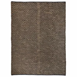 Discount Madam Stoltz Tapis en jonc de mer | Charbon