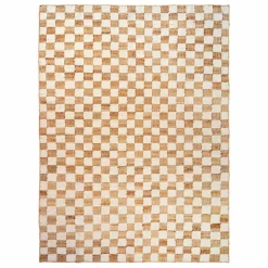 Ferm Living Tapis en jute et laine Check | Crème Outlet