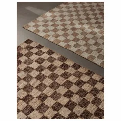 Ferm Living Tapis en jute et laine Check | Crème Outlet