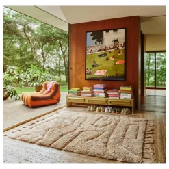 Clearance HKliving Tapis en laine Limitless | Crème