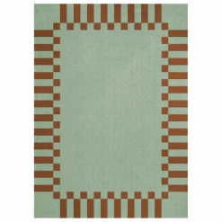 New Layered Tapis en laine Teklan Frame, Tekla Evelina Severin | Pistachio