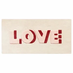Discount Maison Deux Tapis Love en laine | Rose