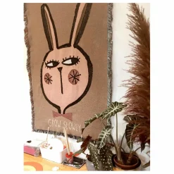 Studio Loco Tapis mural Lapin Multicolore Hot
