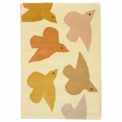 New Bleuu-studio Tapis Oiseaux | Ocre