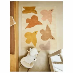 New Bleuu-studio Tapis Oiseaux | Ocre