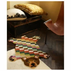 Doing Goods Tapis ours Archie en laine Multicolore Clearance