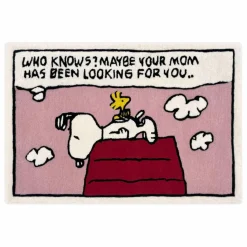 Maison Deux Tapis Peanuts Comic | Rose Discount
