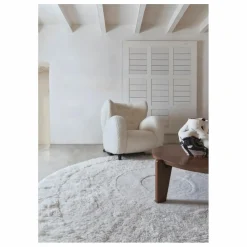 Lorena Canals Tapis rond Arctic circle 250x250 cm | Blanc