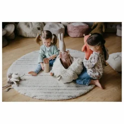 Lorena Canals Tapis rond Arona en laine | Blanc coton Outlet