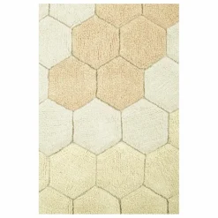 New Lorena Canals Tapis rond Honeycomb | Golden sand