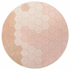 Discount Lorena Canals Tapis rond Honeycomb | Rose