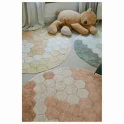 Discount Lorena Canals Tapis rond Honeycomb | Rose