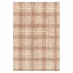 Lorena Canals Tapis Tartan | Vieux Rose Outlet
